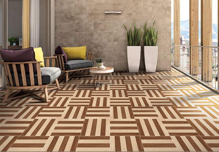 Assam Oak Natural Wood Plank Tile